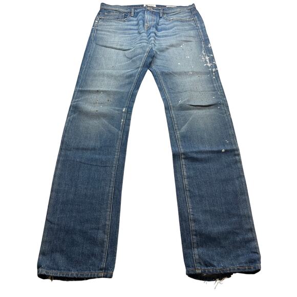 11-7 FRAME Men's Jeans L'Homme Slim Paint Splatter Size 31 - Picture 1 of 10
